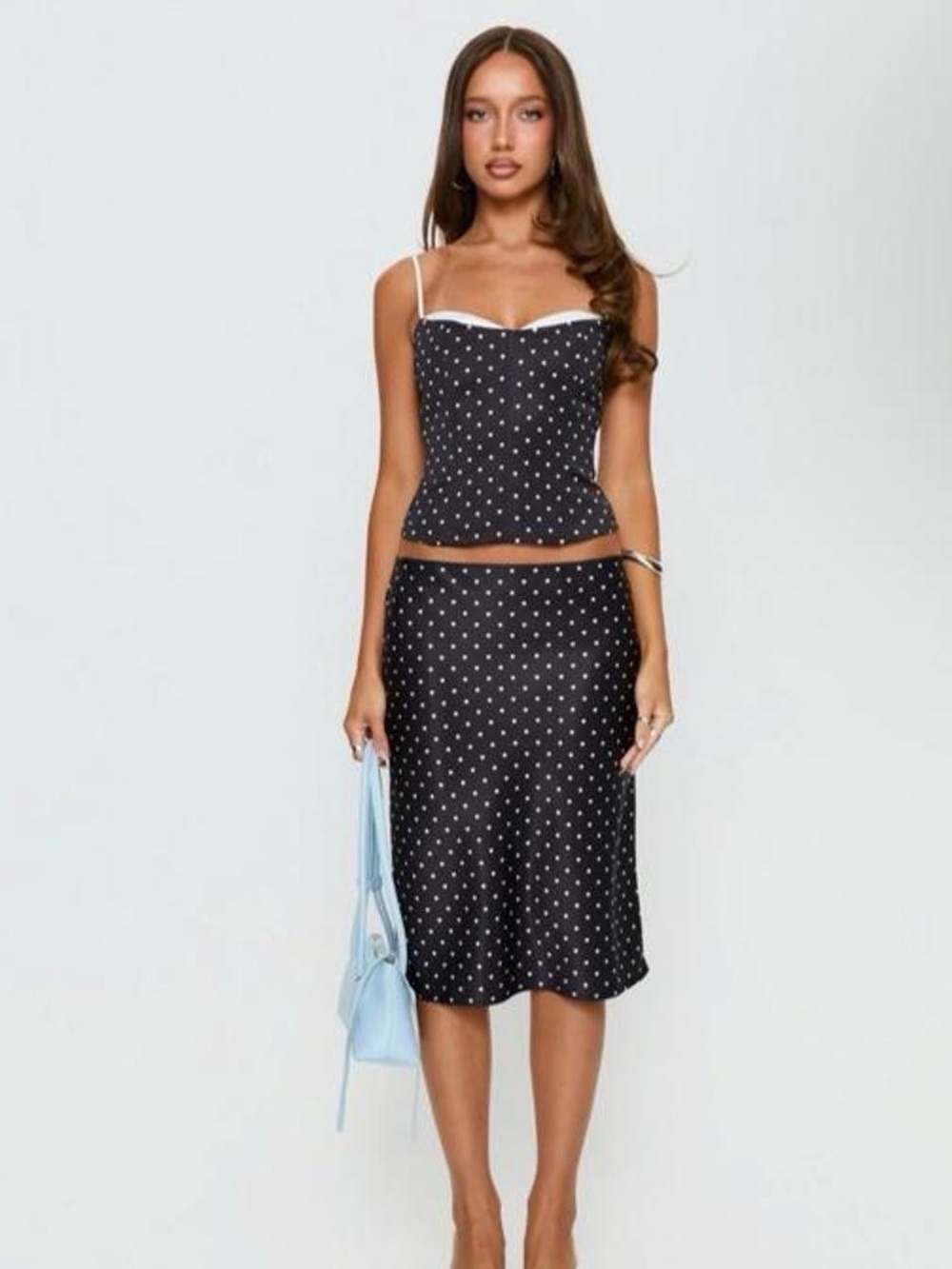 Princess Polly Black Polka Dot set S